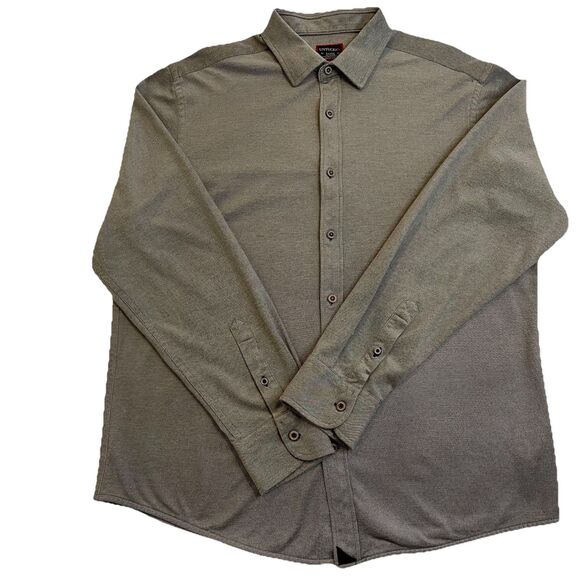 Untuckit Shirt Men Slim Fit Coolmax Casual Button up Long Sleeve stretch XL - Picture 2 of 11